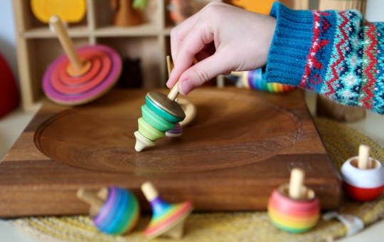 Mader Spinning Tops Traditional Wooden Toys