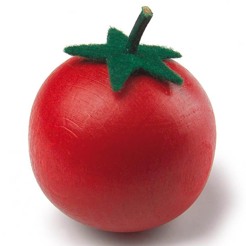 Erzi Tomato Wooden Play Food on a white background