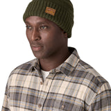 Patagonia Adult Brodeo Beanie Hat - Needle Green / Skyline