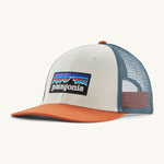 Patagonia P-6 LoPro Trucker Hat - White/Redtail Rust