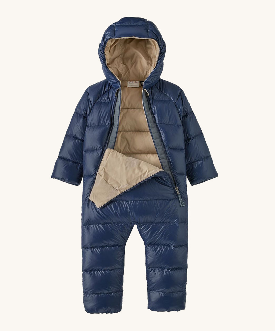 The Patagonia snowsuit opened