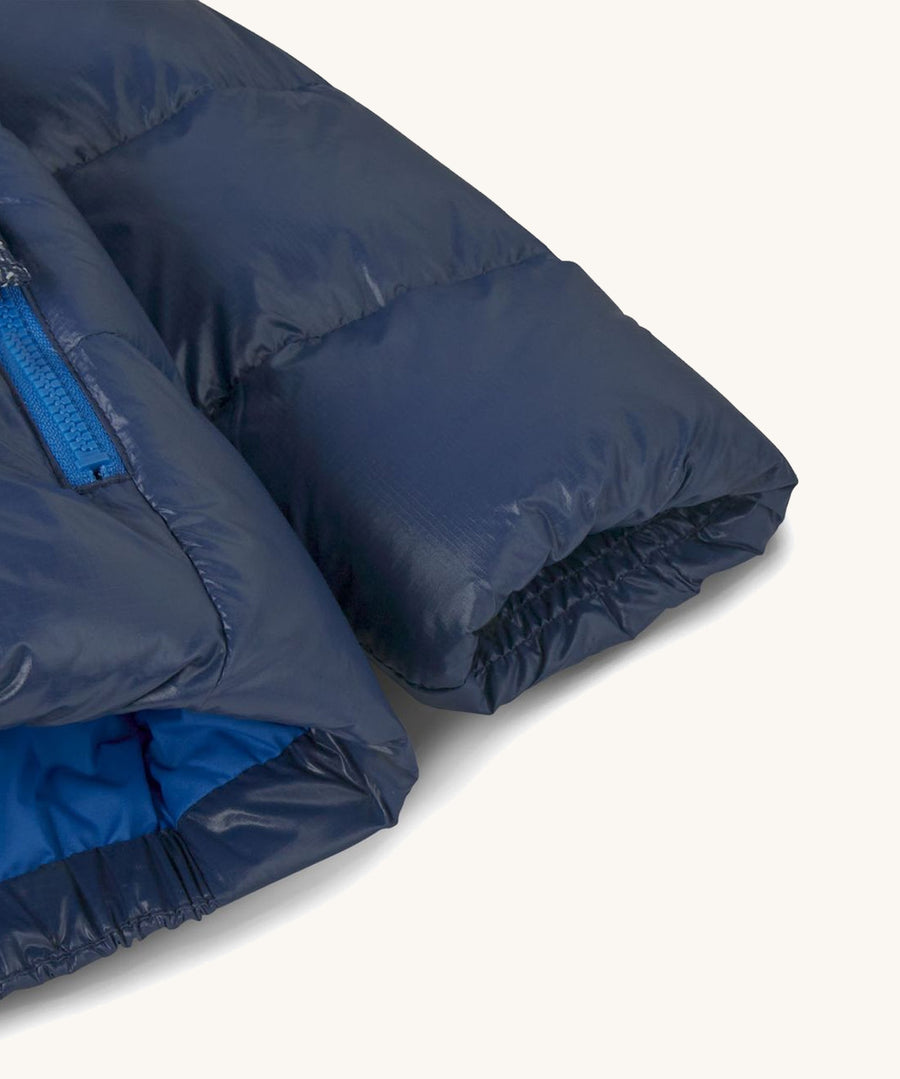 The cuff of the Patagonia down jacket