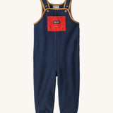 Patagonia Little Kids Synchilla® Fleece Dungarees Overalls New Navy