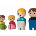 Plan Toys White Skin, Brown and Blonde Hair Family PlanWorld