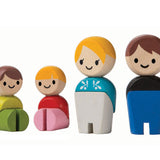 Plan Toys White Skin, Brown and Blonde Hair Family PlanWorld