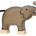 Holztiger Small Elephant With Raised Trunk