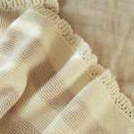 Avery Row Stripe Knit Organic Baby Blanket - Oat Melange