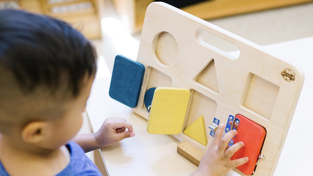 Child playing with a Big Future learning toy