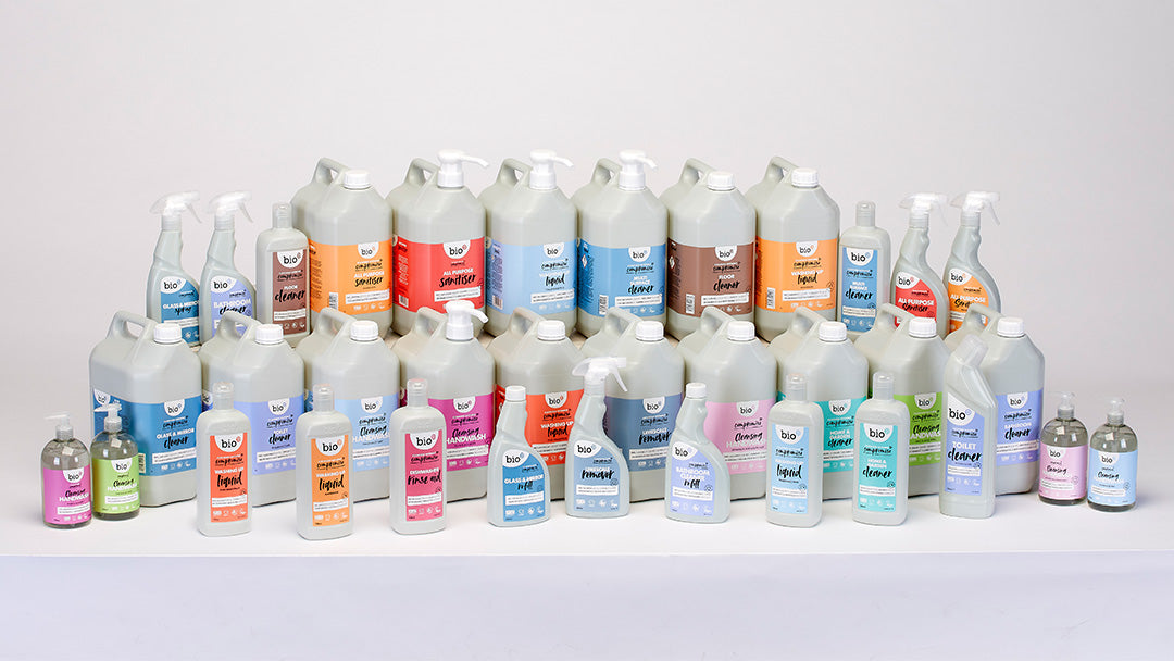 Picture of the Bio-D cleaning product range