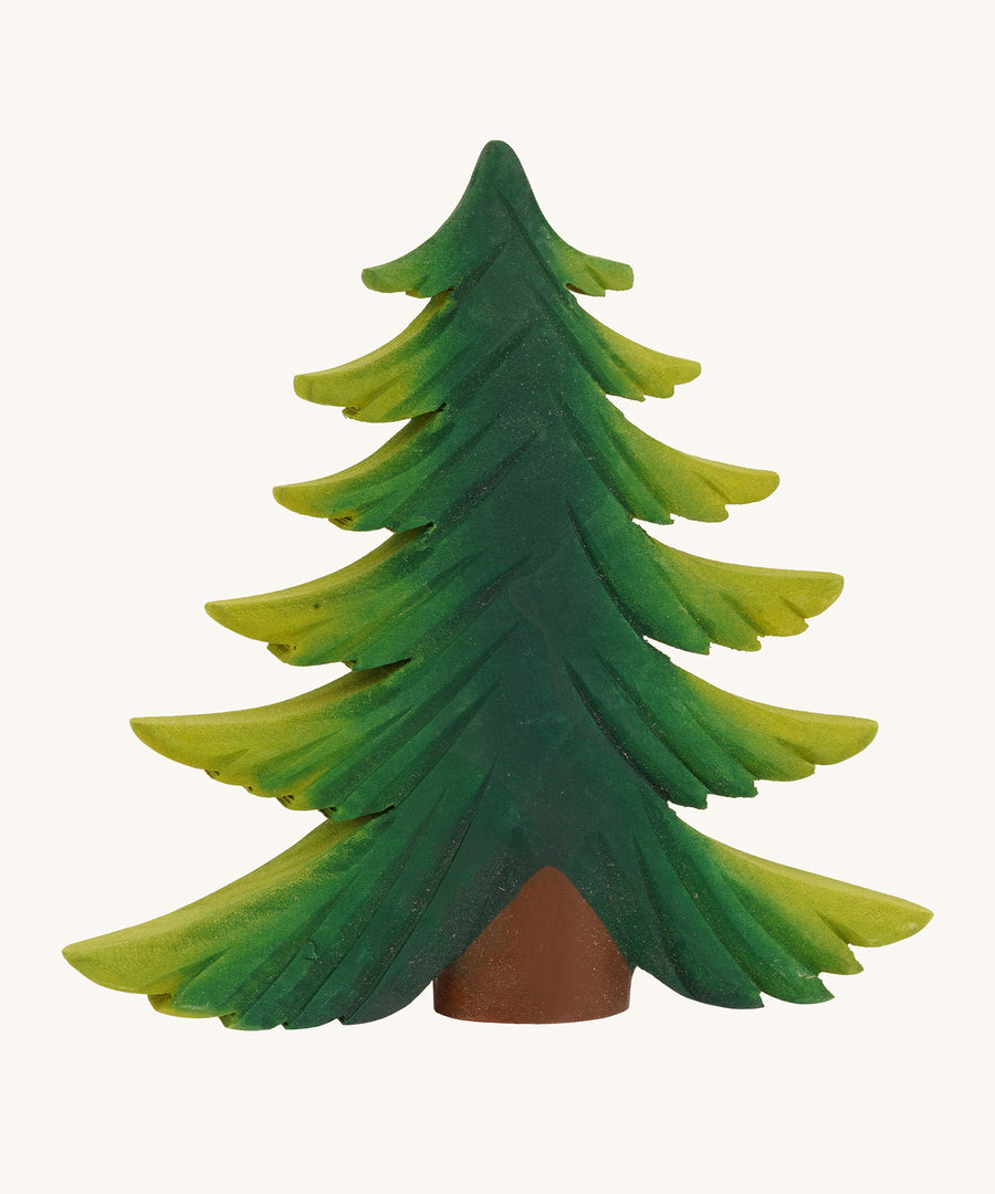 A large wooden Bumbu fir tree on a plain background.