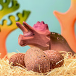 Bumbu Wooden Triceratops Dinosaur Eggs