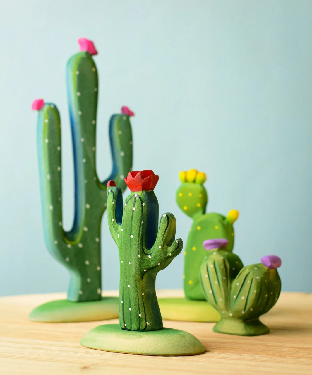 Bumbu Handmade and Hand painted Wooden Cacti