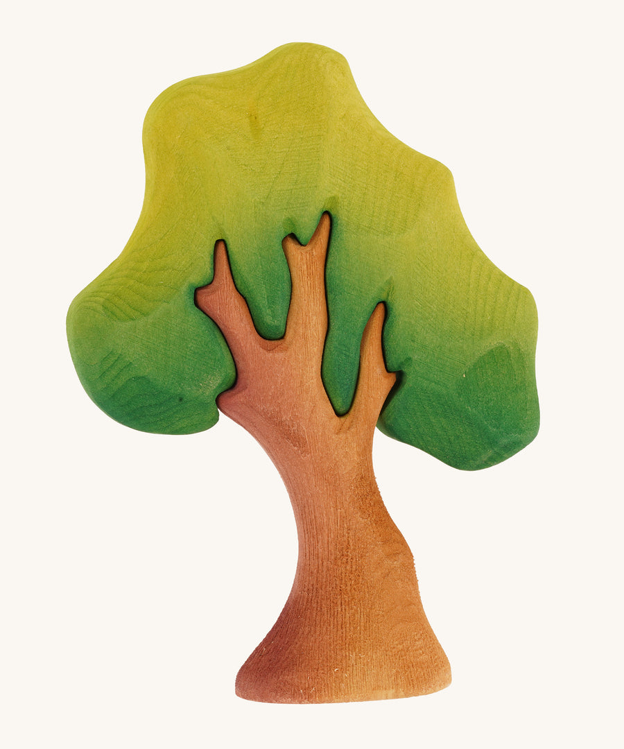 A small Bumbu wooden oak tree on a plain background. 