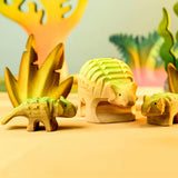 Bumbu Baby Dinosaure ankylosaure en bois