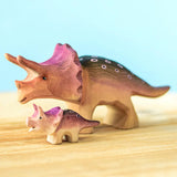 Bumbu Big Wooden Triceratops Dinosaur