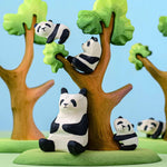 Bumbu Panda assis en bois