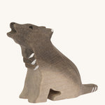 Bumbu Wooden Sitting Wolf Cub