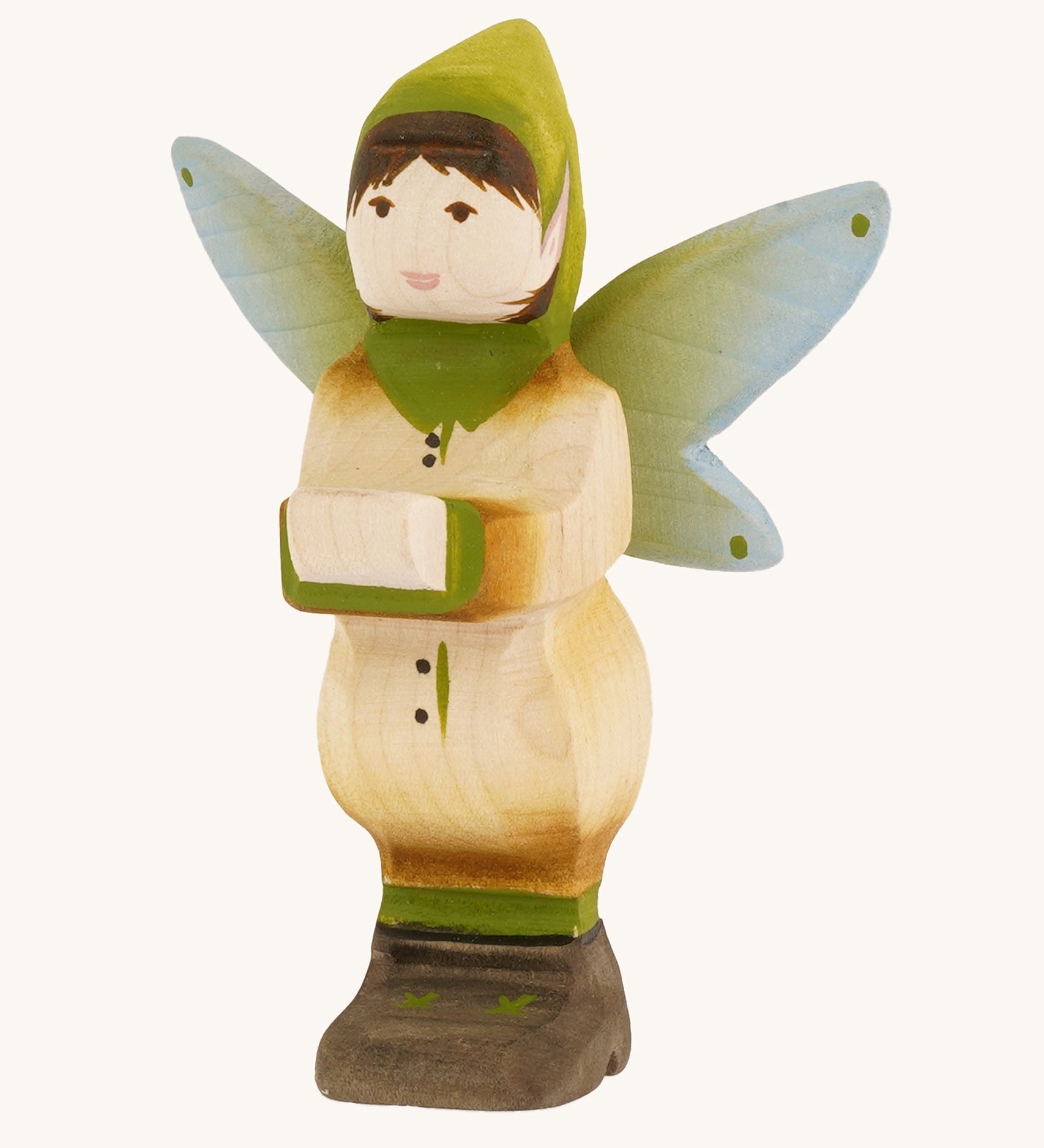 Bumbu Wooden Winged Elf on a plain background.