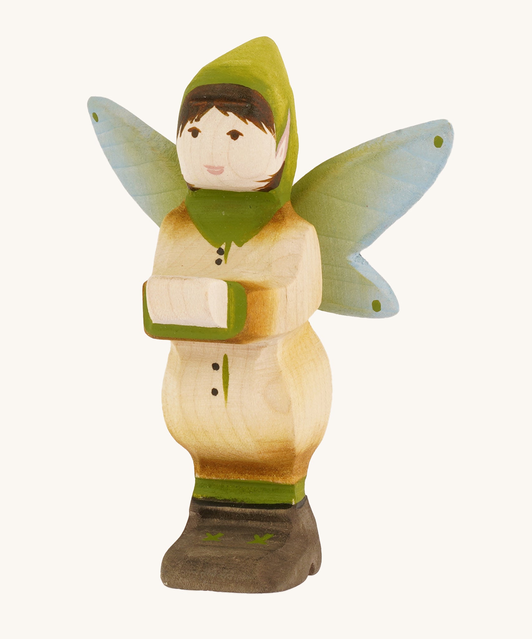 Bumbu Wooden Winged Elf on a plain background.