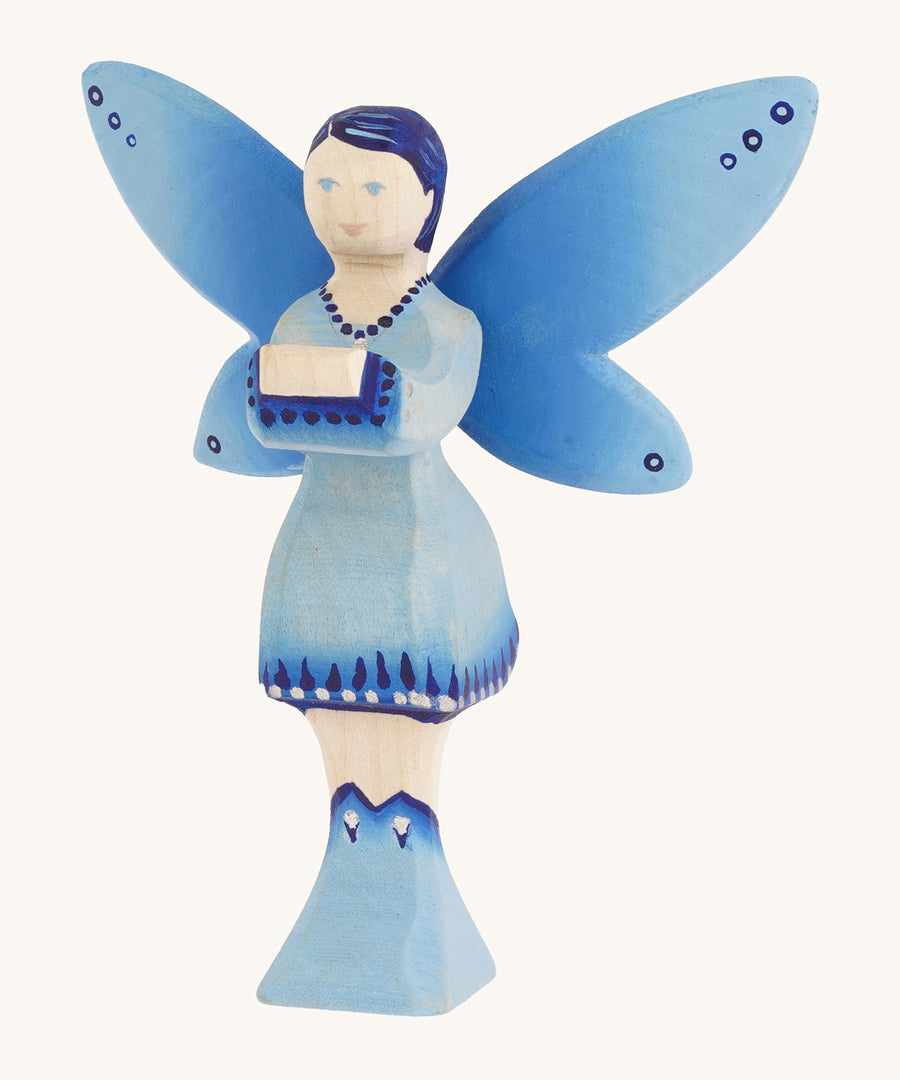 Bumbu blue Wooden Water Fairy on a plain background.