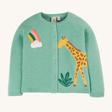 Frugi Colby Cardigan - Moss/Giraffe