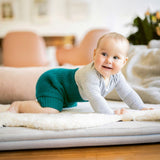 Disana merino wool nappy cover worn by a baby 