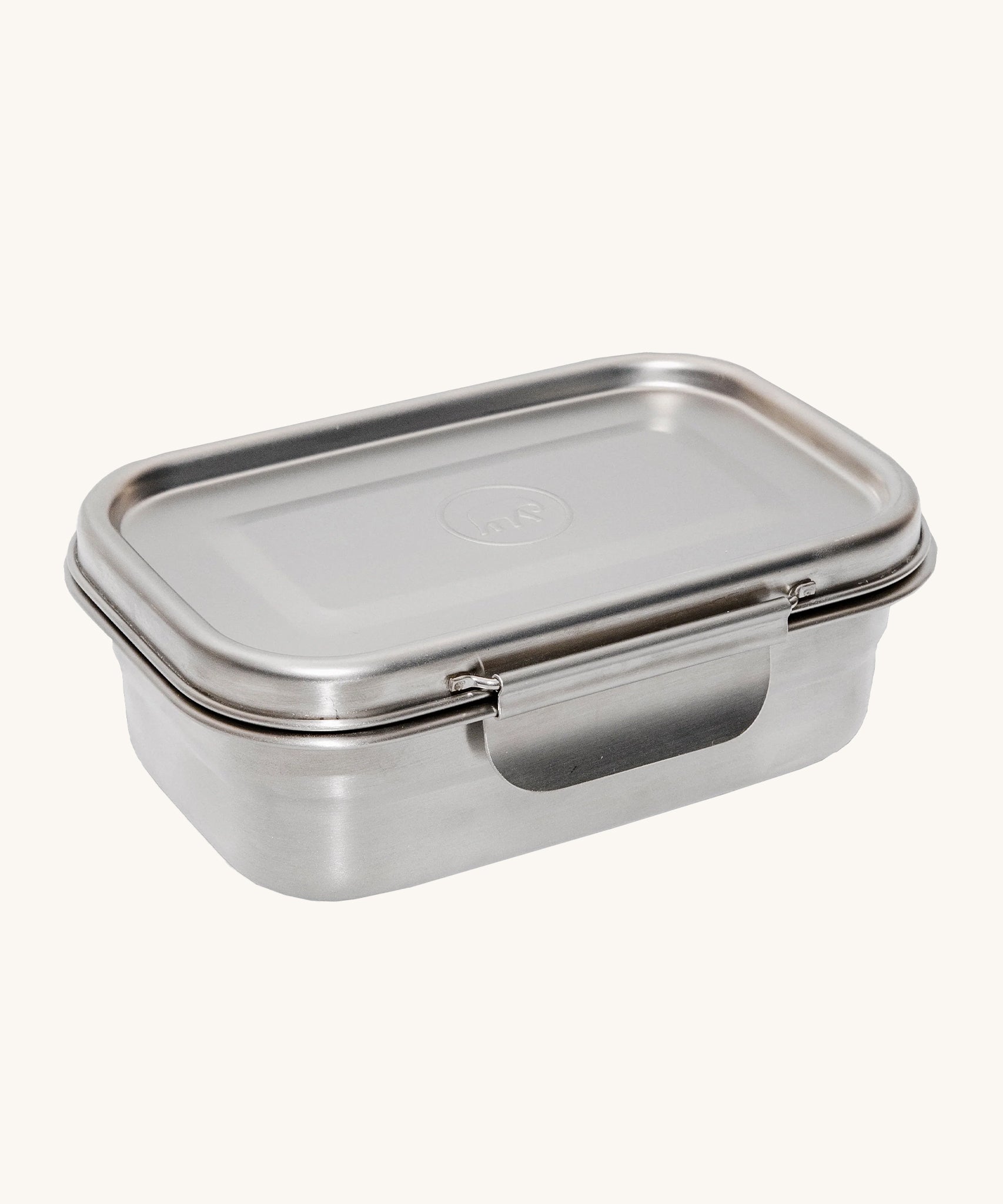 Elephant Box Clip & Seal Lunchbox With Removable Divider - 800ml, showing the clip down side, on a cream background