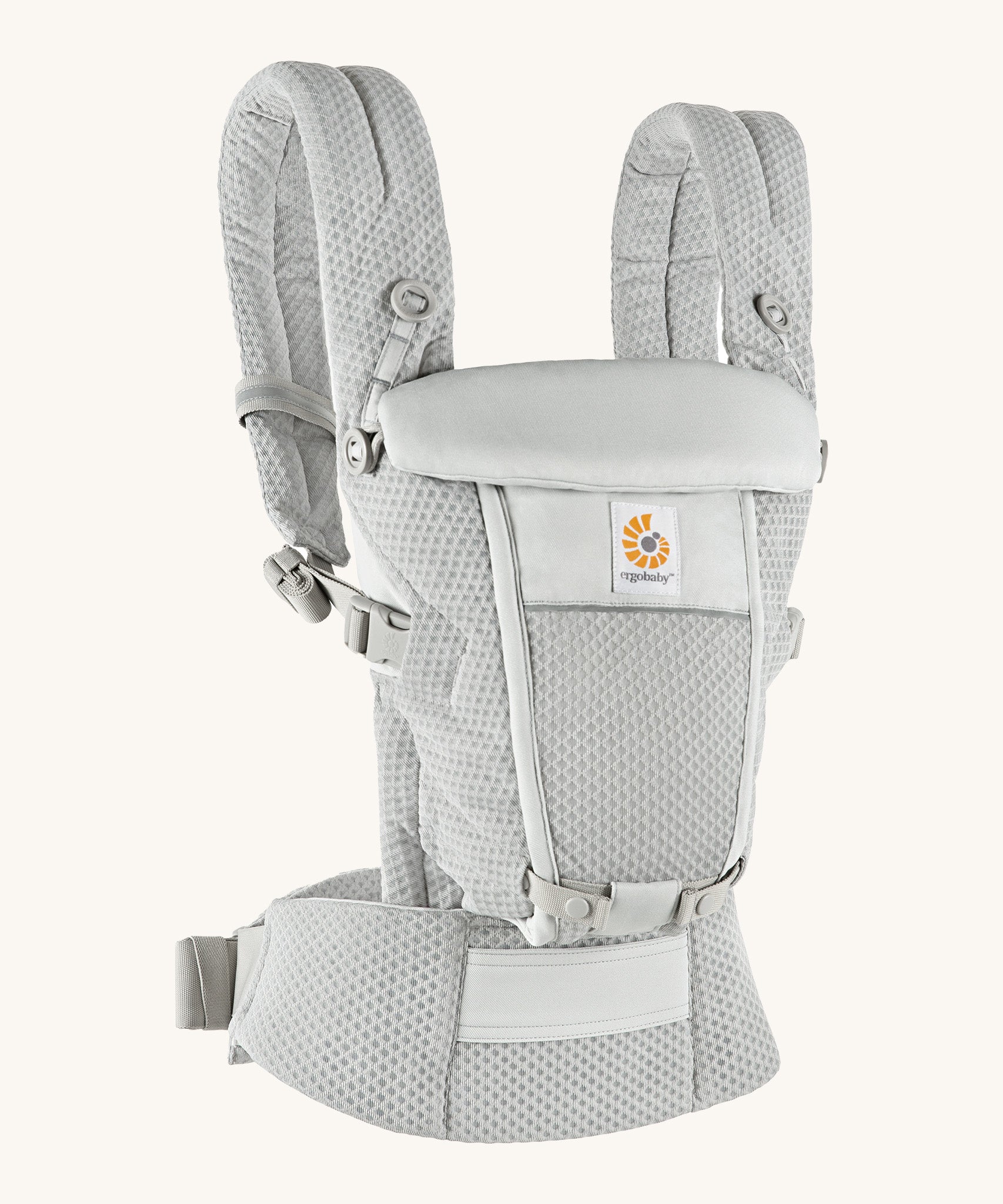 Ergobaby Adapt  SoftFlex™ Mesh Baby Carrier in Graphite Grey. Side view. 