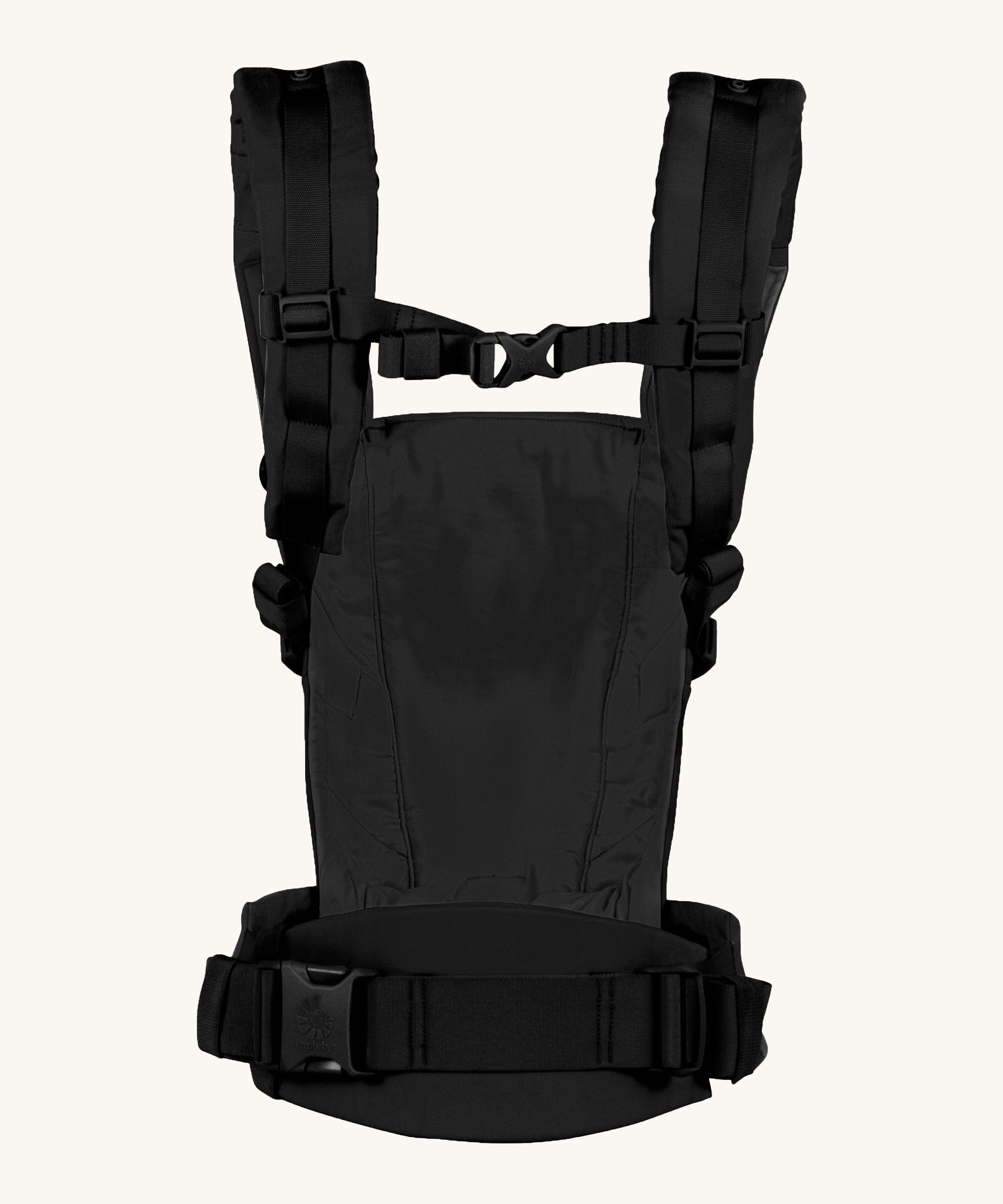 Ergobaby Adapt  SoftTouch™  Cotton Baby Carrier in Onyx Black. Back view showing 'H' position shoulder straps. 