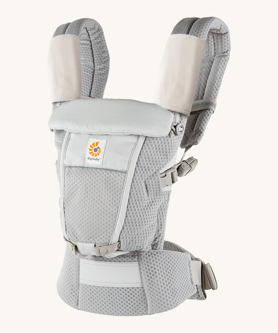 Ergobaby Adapt  SoftFlex™ Mesh Baby Carrier in Graphite Grey. Side view. 