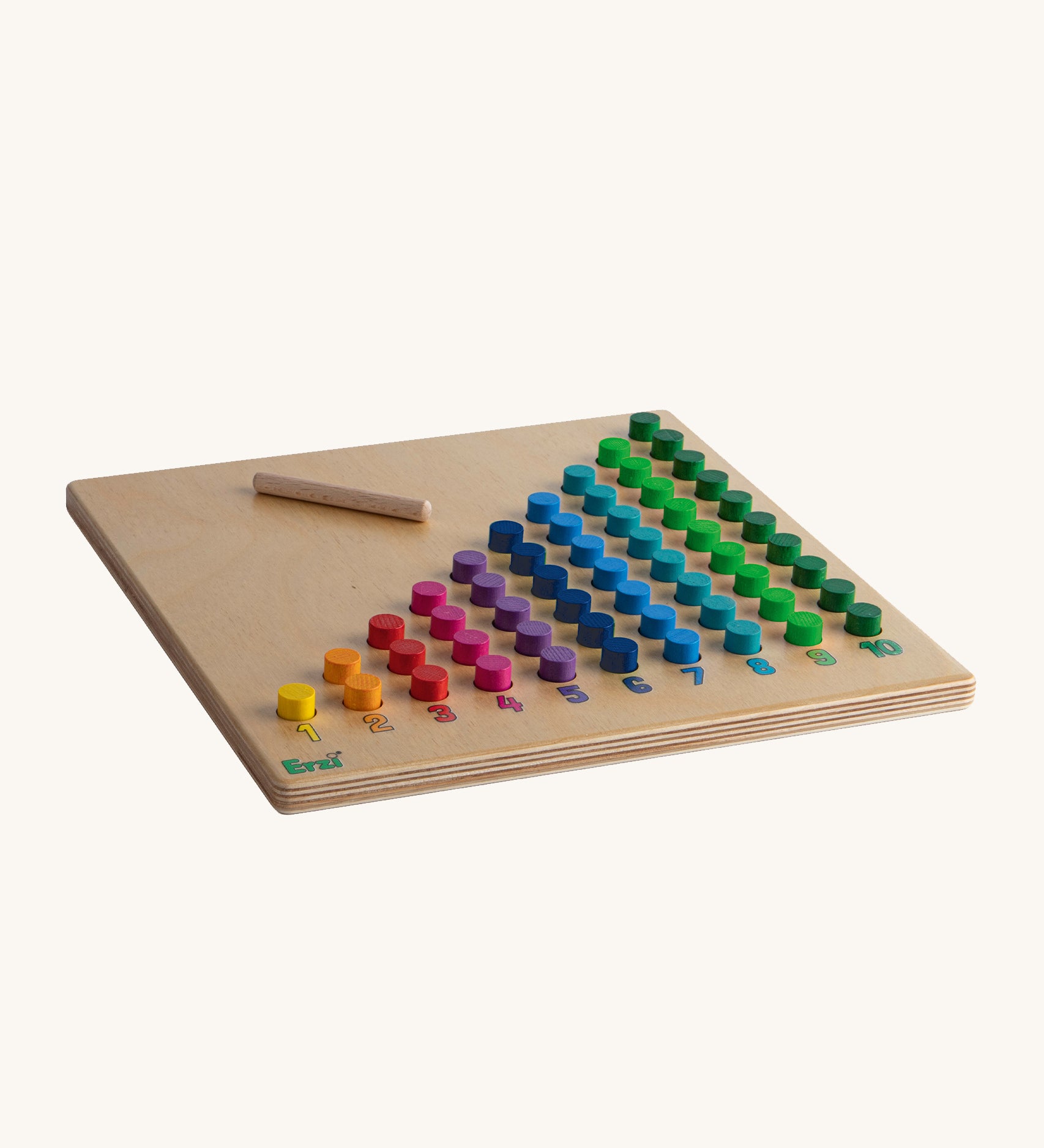 Erzi Toys Counting Peg Board. A wooden board with colourful pegs creates the perfect learning tool for maths based fun