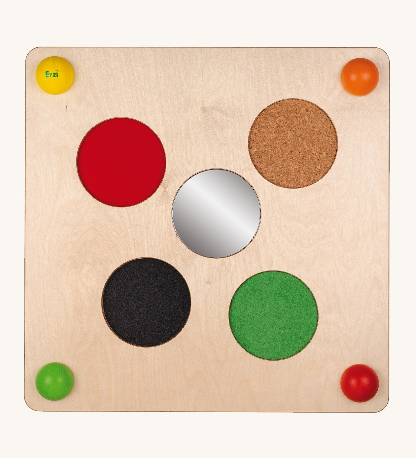 Erzi Sensory Touch & Feel Board. A wonderful sensory experience for little ones, with different textures in 5 circles