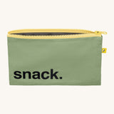 Fluf Zip Organic Cotton Snack Bag 'Snack' - Moss