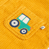 Salopette en velours côtelé Frugi Adley - Or/Tracteur