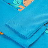 Frugi Adventure Applique Top - Deep Water/Squirrel