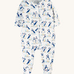 Frugi Adorable Babygrow Gift Set - Puffin Pals/Moss Stripe