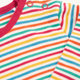 Frugi Betty Body - Lingonberry Multi-Stripe