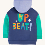 Frugi Bowen Colour Block Hoodie - Grape/Up Beat