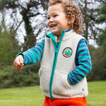 Frugi Bude Borg Gilet - Moon