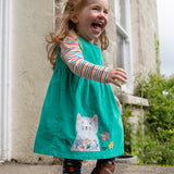 Frugi Lily Cord Dress - Iguana/Cat