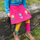 Frugi Katya Cord Skirt - Lingonberry/Flower