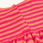 Frugi Dolcie Dress - Cantaloupe Stripe/Horse