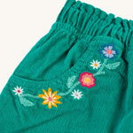 Frugi Paperbag Cord Trousers - Iguana/Flowers