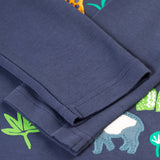 Haut à capuche Frugi Campfire - Bleu marine/Go Wild Animals