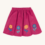 Frugi Katya Cord Skirt - Lingonberry/Flower