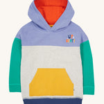 Frugi Bowen Colour Block Hoodie - Grape/Up Beat