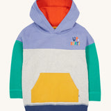 Frugi Bowen Colour Block Hoodie - Grape/Up Beat