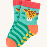 Lot de 2 paires de chaussettes adhérentes Frugi - Girafe