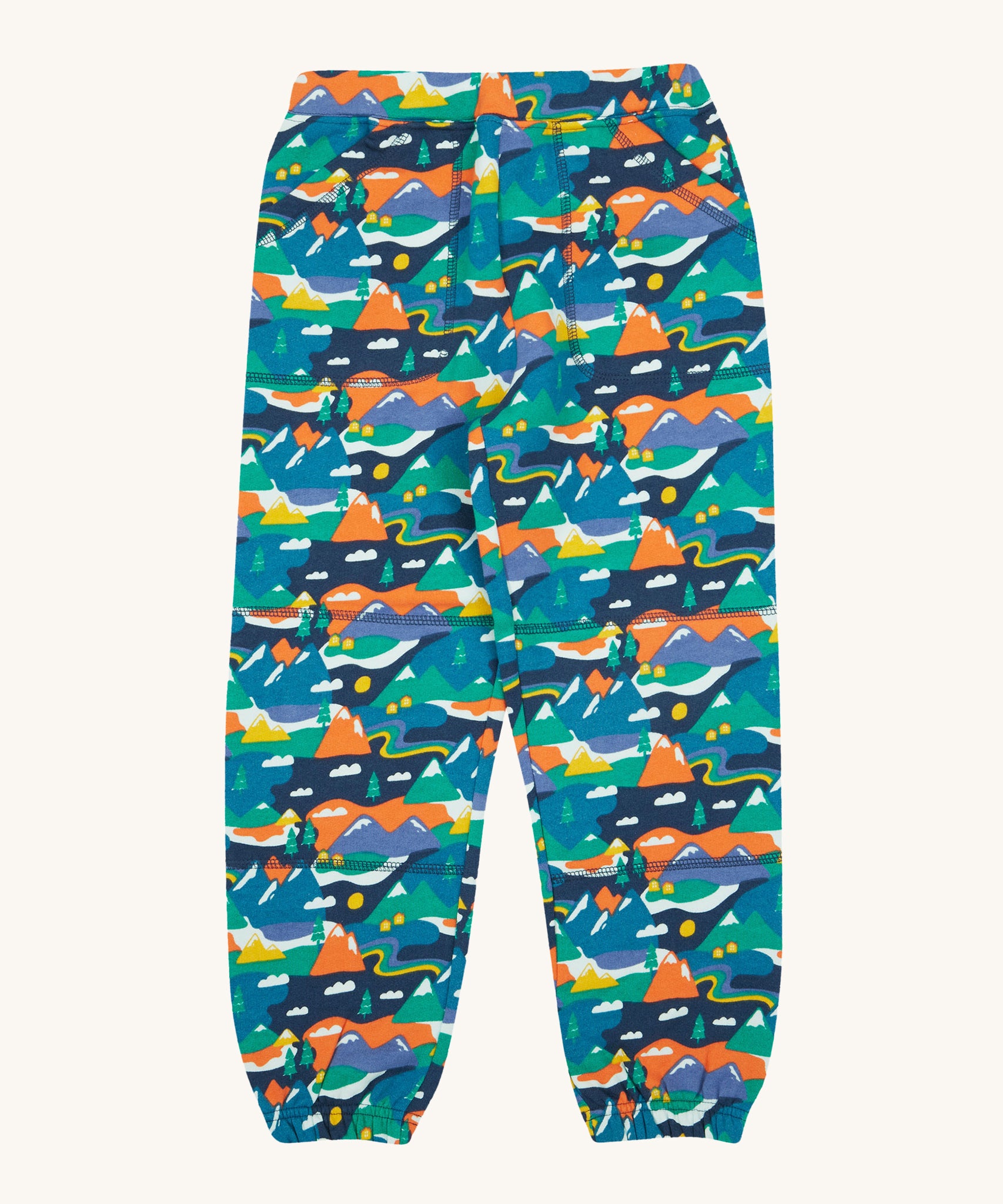 The back of the Frugi Malpas Joggers - Navy Alpine Adventures, showing the pockets