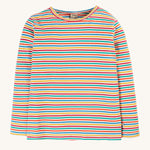 Frugi Lucia Top - Lingonberry Multi-Stripe